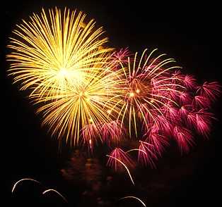 New Year's Eve firework celebration display