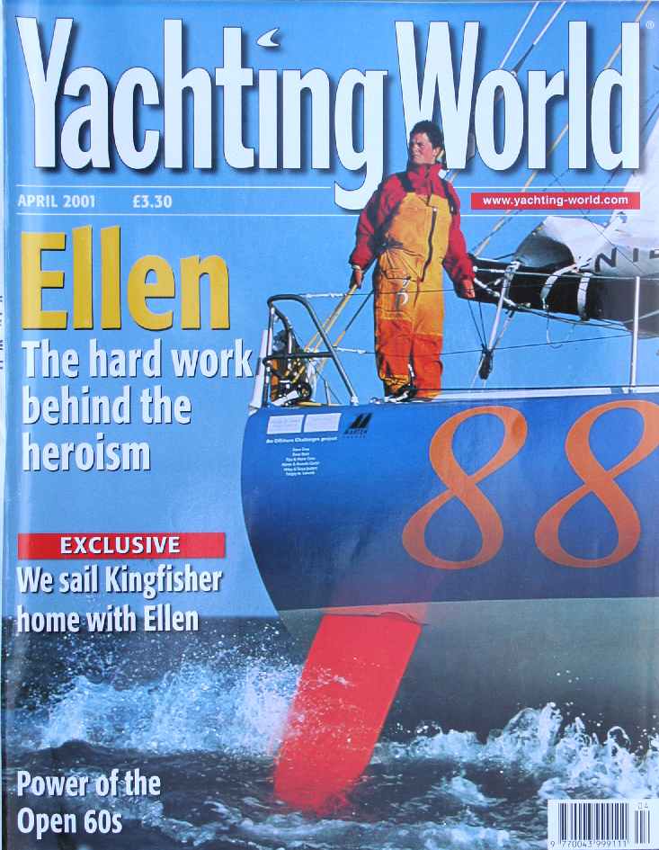 Yachting World Ellen Macarthur cover April 2001