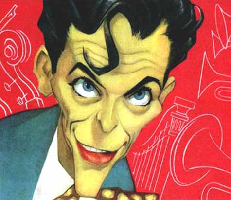 Frank Sinatra as caricatured by Sam Berman for NBC's 1947 promotional book
