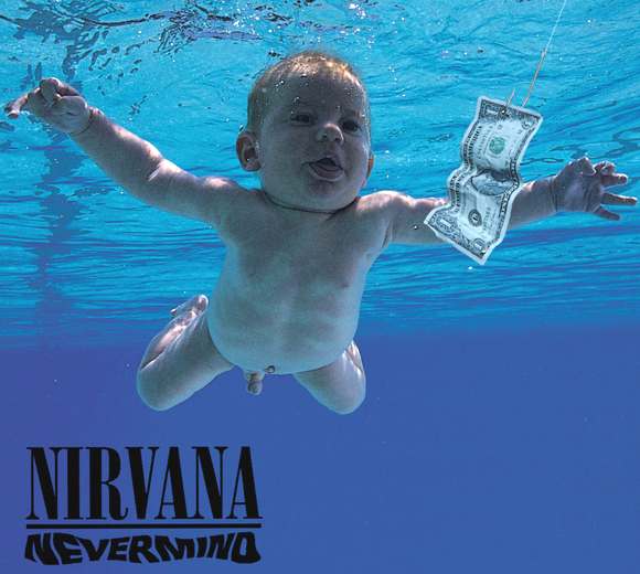 Nirvana Nevermind album cover - the baby pictured is Spencer Elden