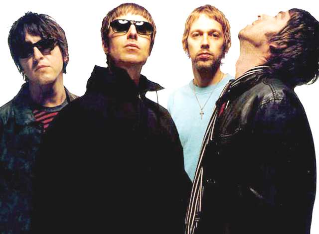 Oasis - left to right Gem, Liam, Andy and Noel
