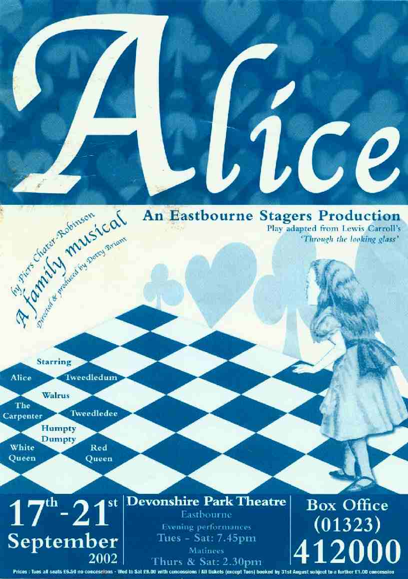 Alice in Wonderland, Eastbourne, Devonshire Park Theatre, Stagers 2002