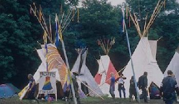 Festival tents damage land Glade and Glastonbury