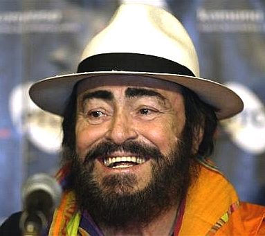 Luciano Pavarotti stylish hat