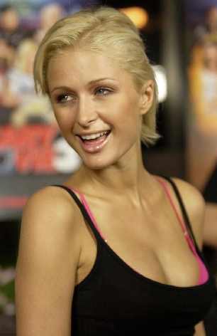 Paris Hilton happy