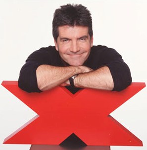 Simon Cowell on big red X
