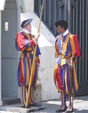 Vatican City Swiss Guards uniforms
