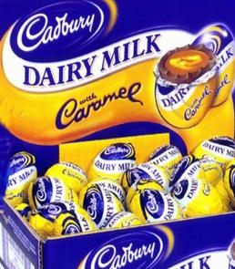 Cadbury's dairy milk chocolate creme caramel easter eggs