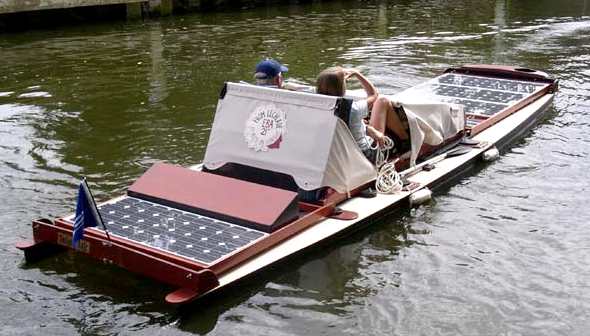 Solar Flair electric canoe