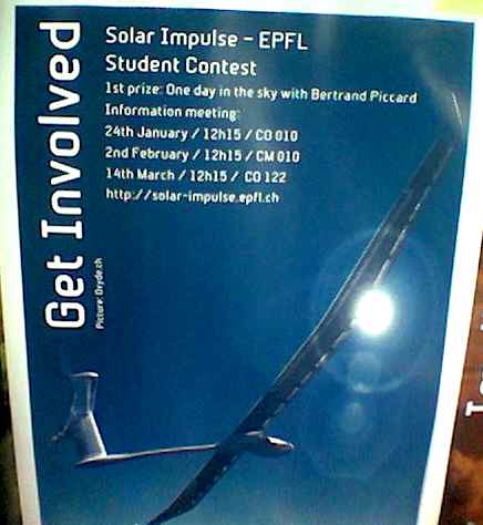 Solar Impulse poster EPFL