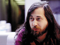 Richard Stallman, founder of the GNU project for a free operating system.