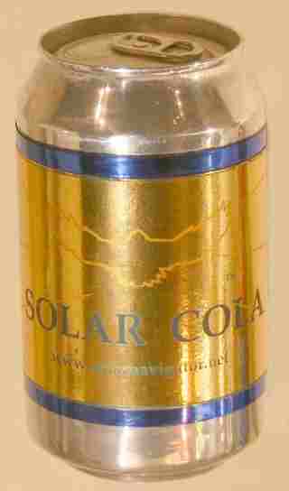 Solar Cola softdrink can, a taste for adventure