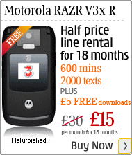 Motorola RAZR V3x R mobile phone deal