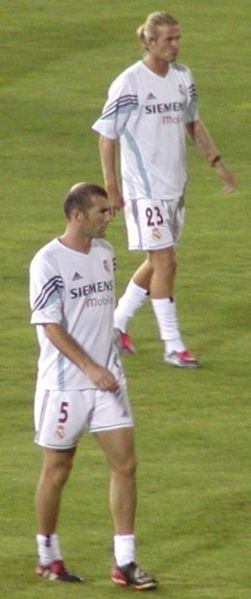 David Beckham and Zinedine Zidane at Real Madrid