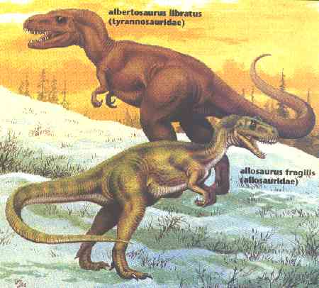 Tyranosaurus Rex and Allosaurus