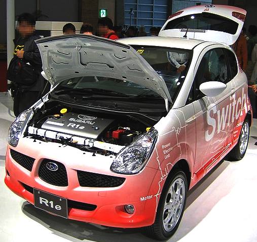 Subaru R1e battery electric car TEPCO modified for Tokyo show 2007