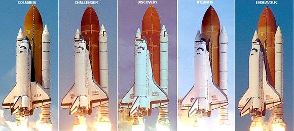 Space Shuttle launch montage