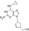 The chemical structure of Abacavir