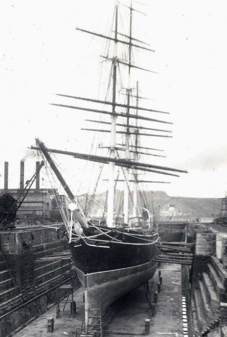 Cutty Sark - refit in dry dock