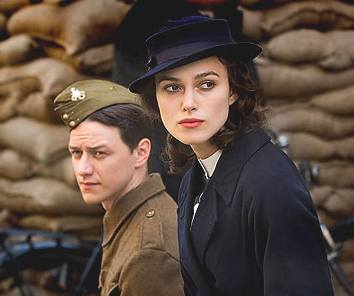 Second World War trenches, Atonement film, James McAvoy and Keira Knightley