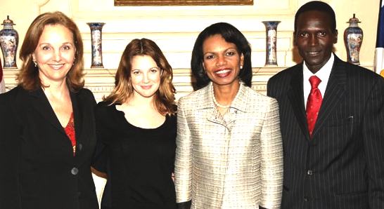 Drew Barrymore World Food Program May Condoleezza Rice 2007