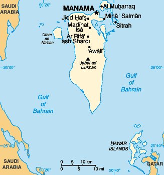 Map of Bahrain