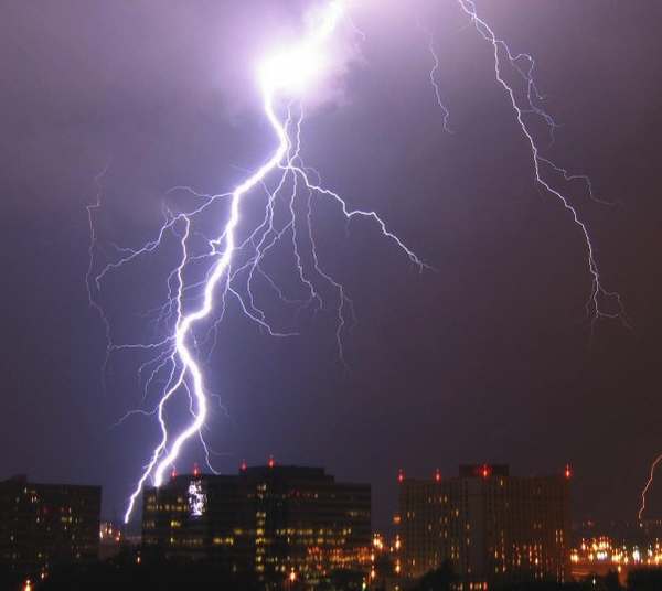 Lightning is a highly visible form of energy transfer