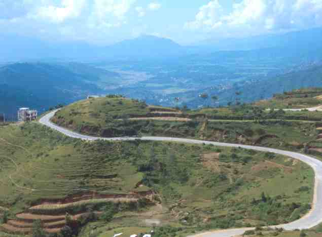 Terraced farming on the foothills of the Himalayas