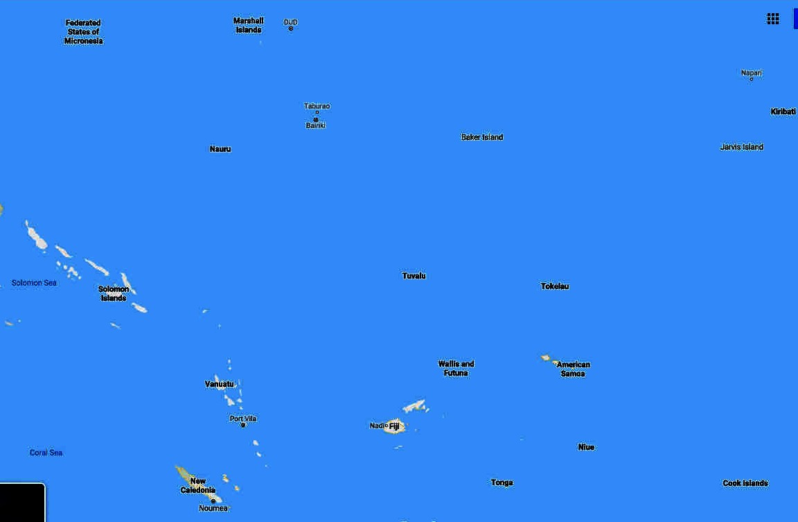 Map of the Pacific Islands in need of sustainable ocean transport