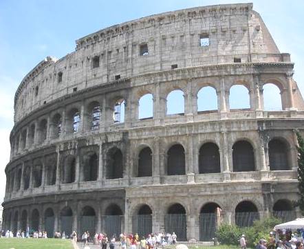 Rome and the Roman Colosseum gladiator games theatre