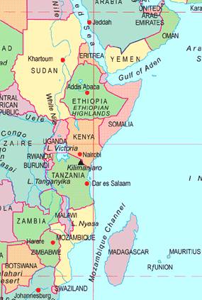 Map of East Africa