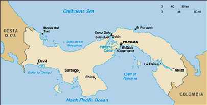 Panama Canal map