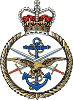 UK armed forces tri badge, army, navy and air force
