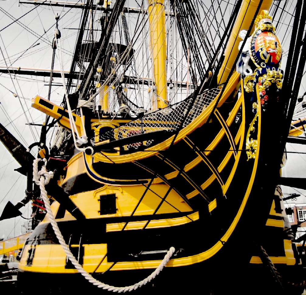 HMS Victory bowsprit and figurehead