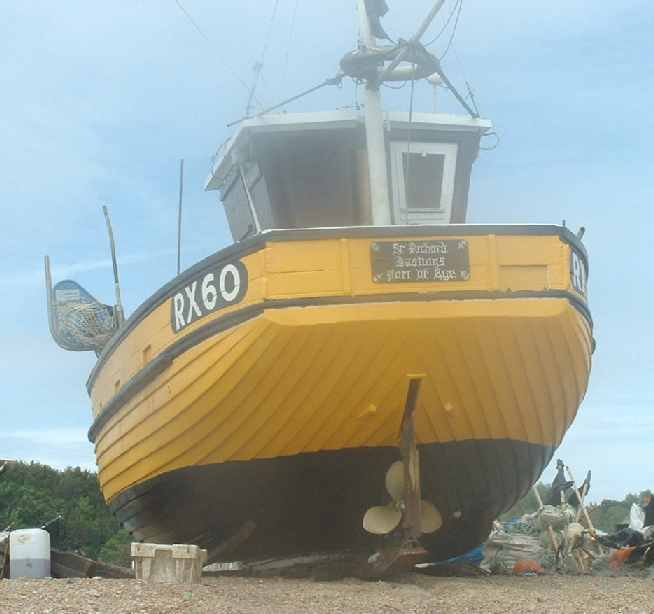 Fishing boat on the beach at Hastings