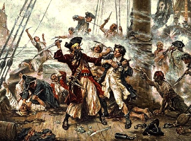 Blackbeard is captured and beheaded