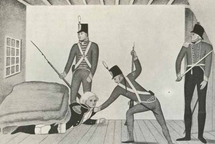 Captain William Bligh arrest 1808 Sydney propaganda cartoon