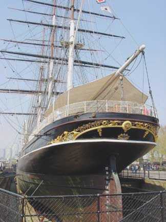 Cutty Sark, stern and rudder