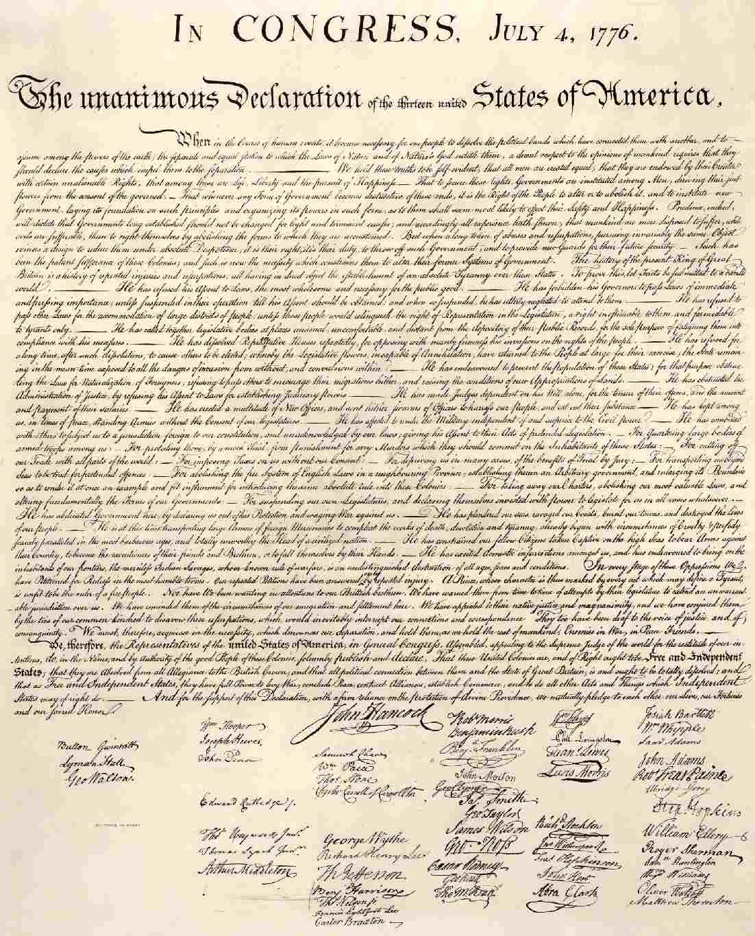 The Declaration of Indedpendence