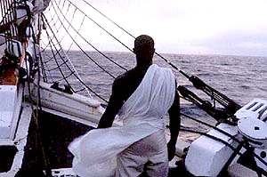 Slave ship La Amistad at sea
