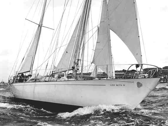 The Gipsy Moth IV at sea