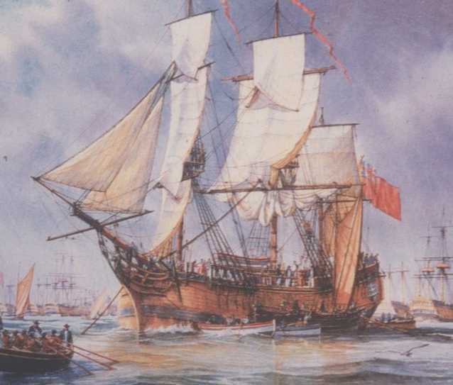 HMS Bounty sets sail