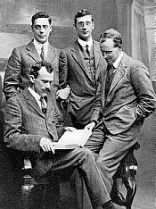 Expedition crew: Debenham, Wright, Taylor and Priestley