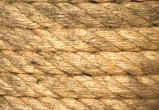 Traditional coiled sisal rope