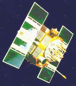 Solar panels power satellites in space