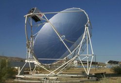 Point focus parabolic dish with Stirling System at Plataforma Solar de Almería (PSA) in Spain