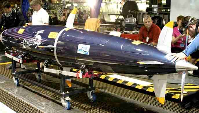 Omer 5 human powered world record holder submarine, Quebec University