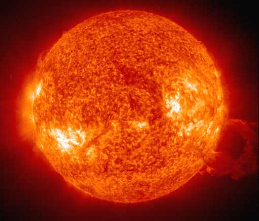 The Sun, nuclear fusion using hydrogen as fuel