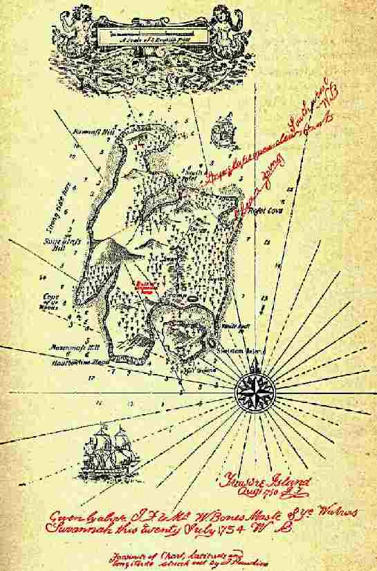 Treasure Map used in Treasure Island