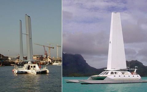wing and wing sailboat